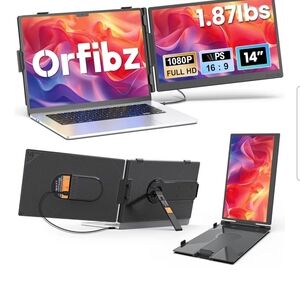 14" Portable Dual Monitor Screen Extender- Black